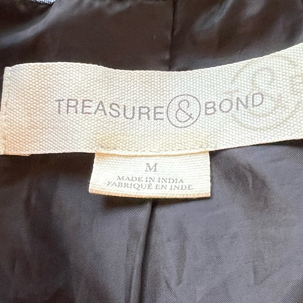 Treasure & Bond Soft Black‎ Leather Moto Jacket Women's Medium - Picture 5 of 9